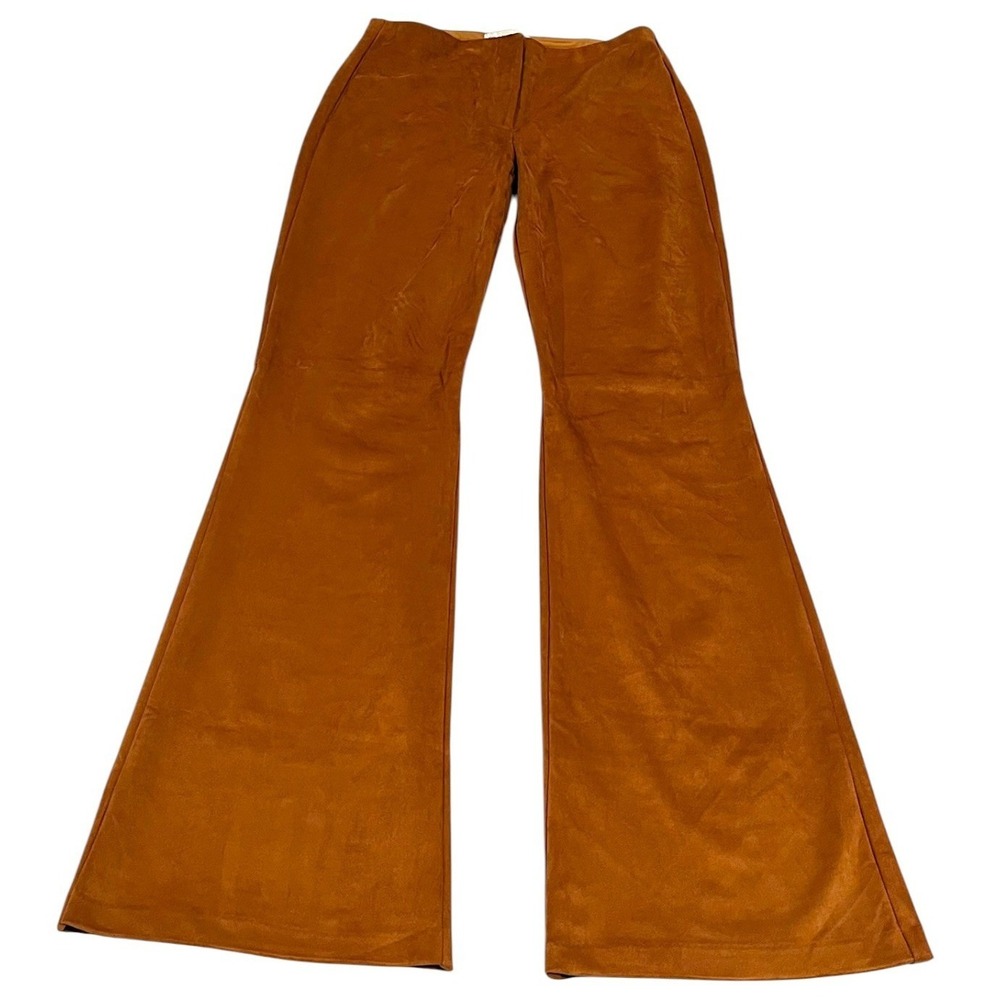 Abercrombie & Fitch‎ Faux Suede High Rise Flare Pants Cognac Brown Women's 30L